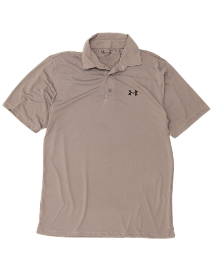 Мужская рубашка-поло Under Armour Heat Gear из полиэстера среднего серого цвета