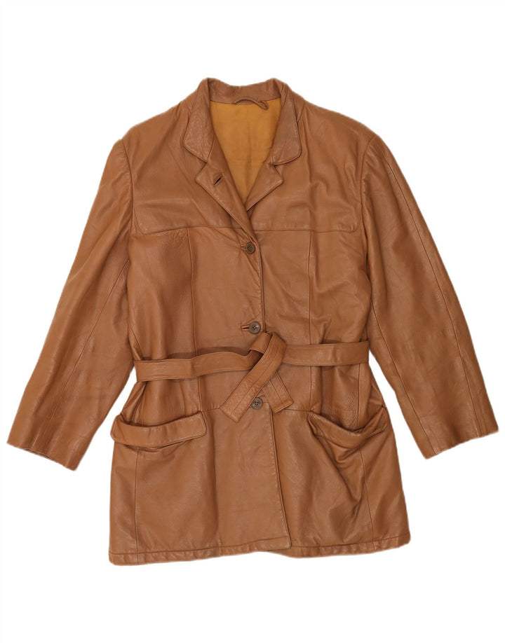 Винтажная женская кожаная куртка IT 44 Medium Brown Leather