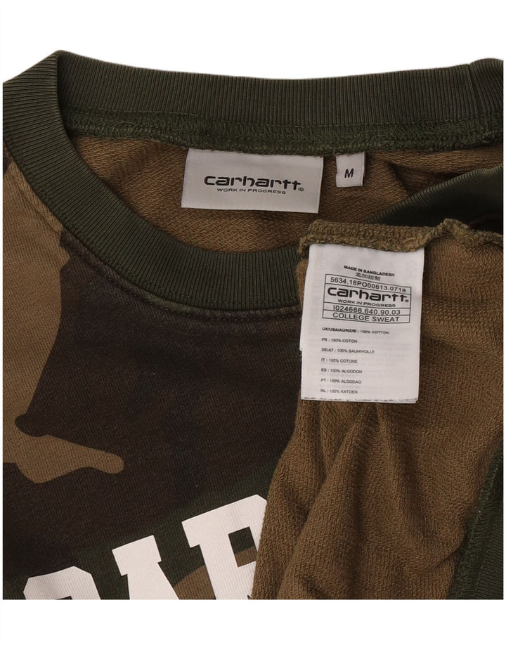 Мужской свитшот с рисунком Carhartt, джемпер среднего цвета, камуфляжный хлопок, хаки, хлопок