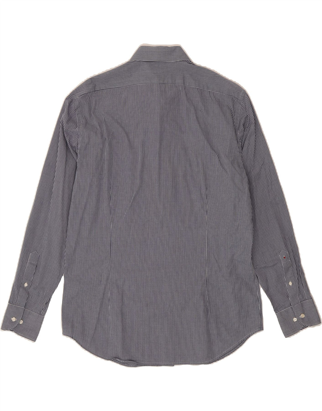 TOMMY HILFIGER Mens Fitted Shirt Size 17 1/2 44 XL Blue Gingham Vintage Tommy Hilfiger and Second-Hand Tommy Hilfiger from Messina Hembry 