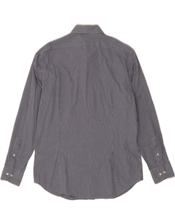 TOMMY HILFIGER Mens Fitted Shirt Size 17 1/2 44 XL Blue Gingham Vintage Tommy Hilfiger and Second-Hand Tommy Hilfiger from Messina Hembry 