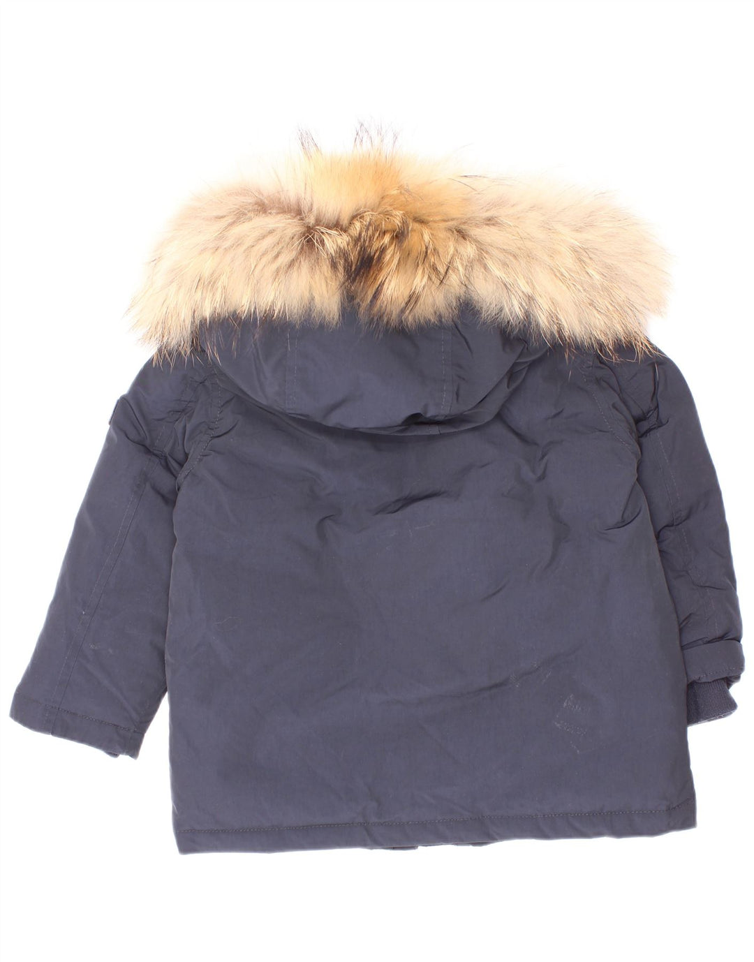 Утепленная куртка Woolrich для маленьких мальчиков с капюшоном 12–18 месяцев, темно-синий, полиэстер