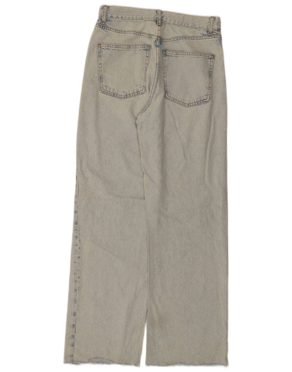 Женские широкие джинсы с высокой талией Zara EU 38, маленькие W28 L31, синие