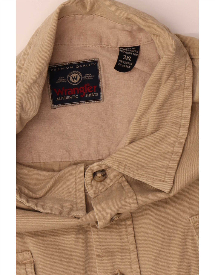Мужская рубашка Wrangler 3XL бежевый хлопок
