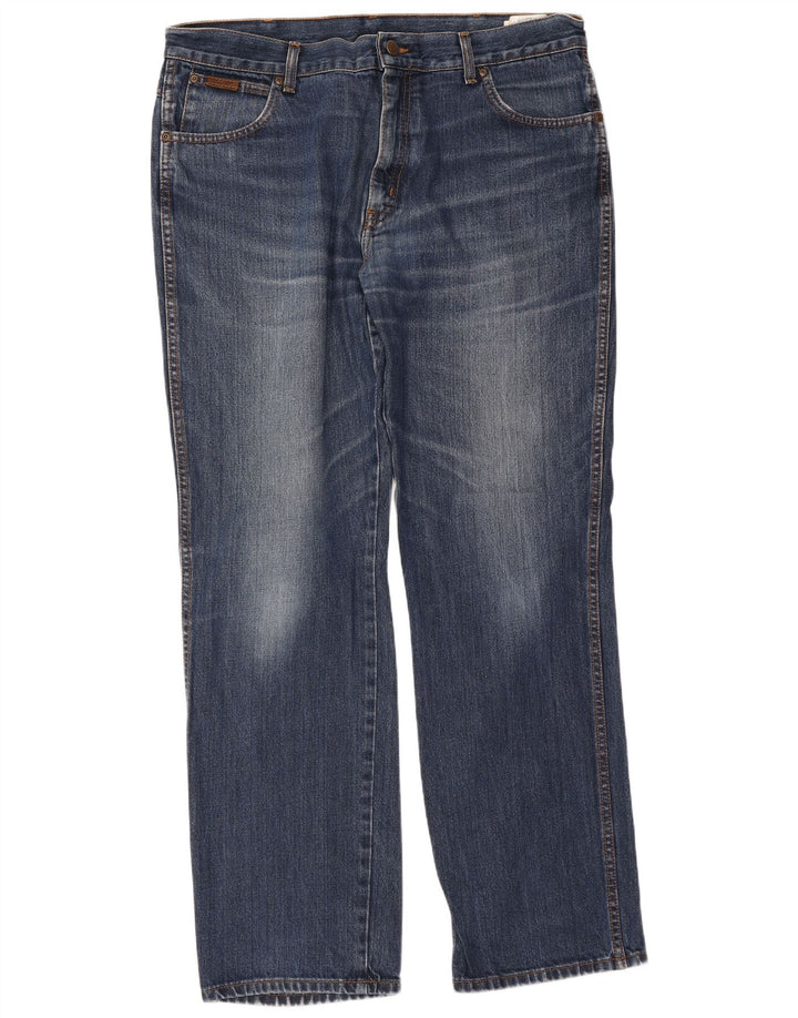 Мужские прямые джинсы Wrangler Texas W38 L32, синий хлопок