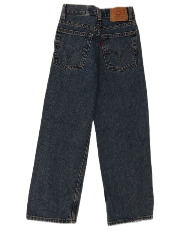 LEVI'S Boys 550 Relaxed Fit Wide Leg Jeans 8-9 Years W22 L23 Blue Cotton