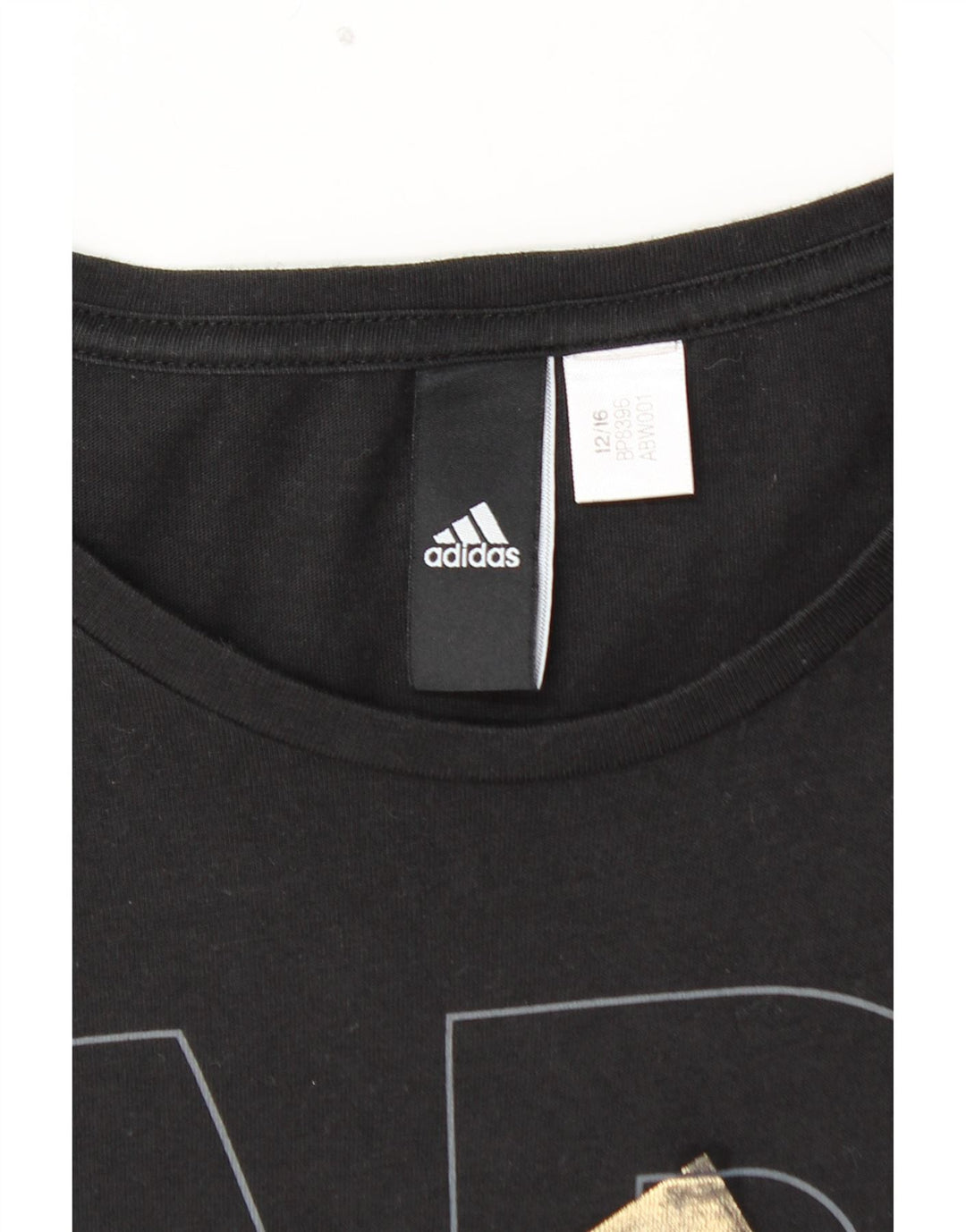 Женская футболка с рисунком ADIDAS Top UK 12 Medium Black