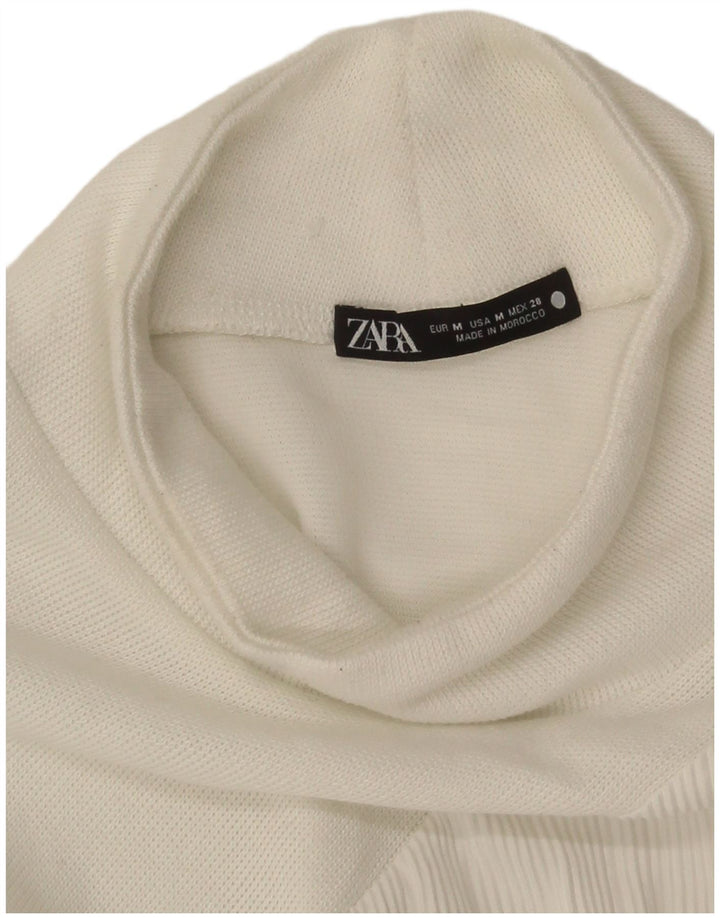 Женское платье-джемпер Zara UK 14, средний белый