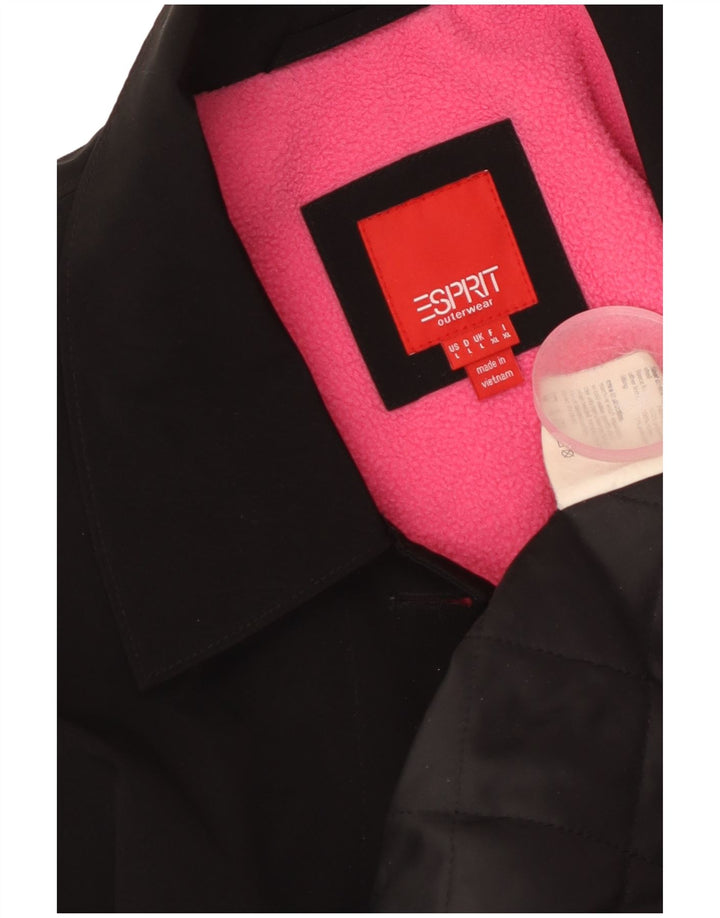 Женское пальто оверсайз ESPRIT UK 16, большой черный полиэстер