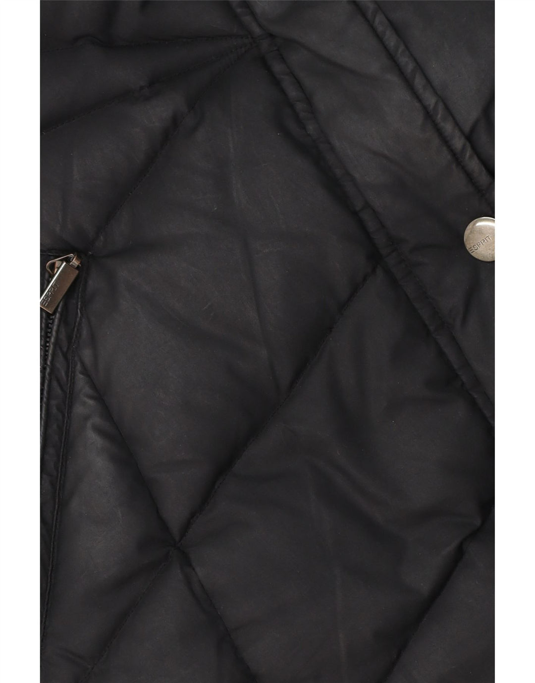 Женская стеганая куртка Esprit UK 16, большая черная, полиэстер