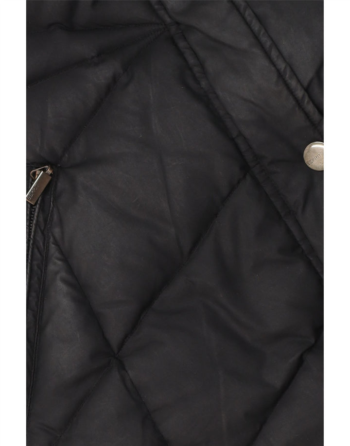Женская стеганая куртка Esprit UK 16, большая черная, полиэстер