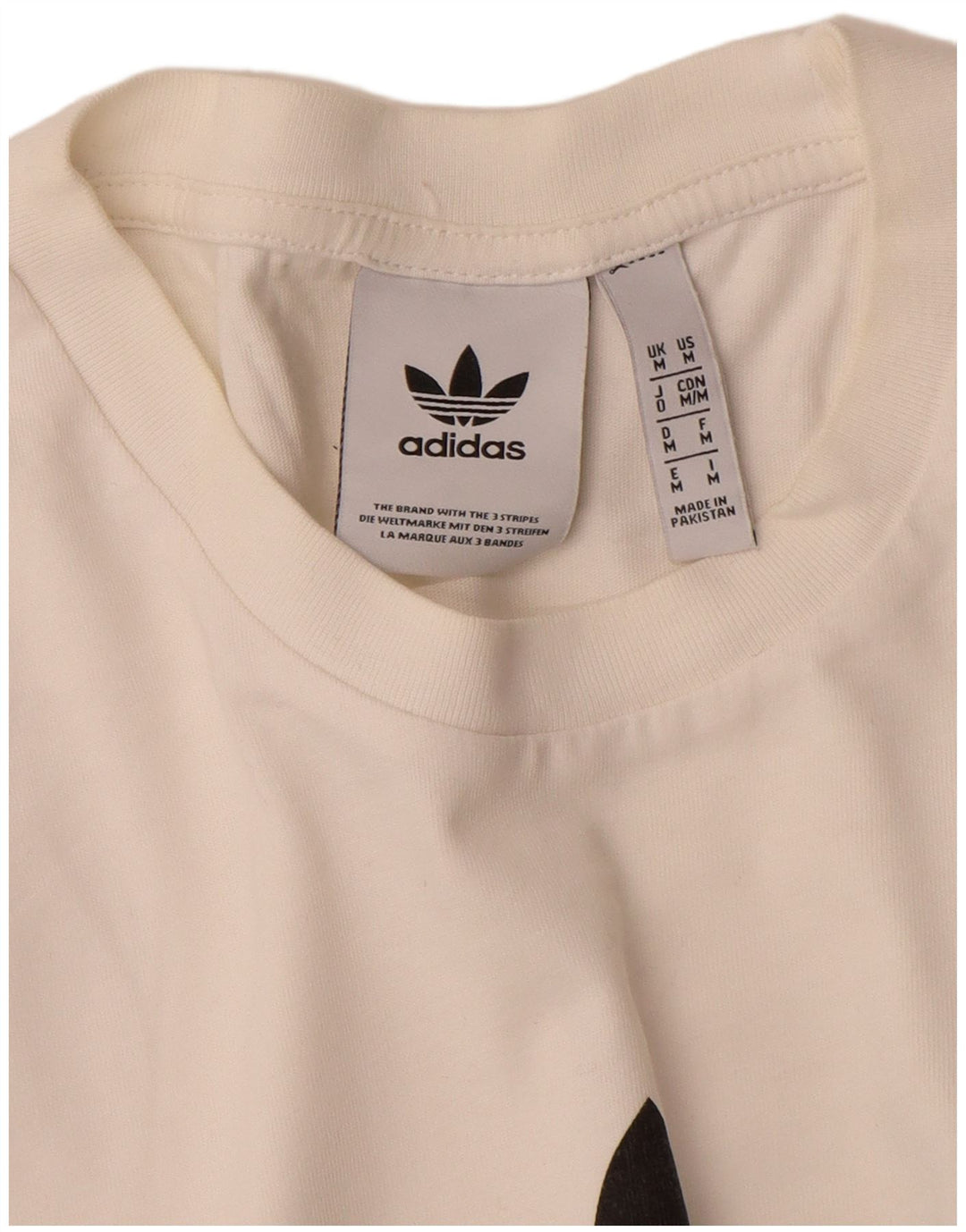 Adidas Мужская футболка с рисунком Топ среднего размера, белый хлопок