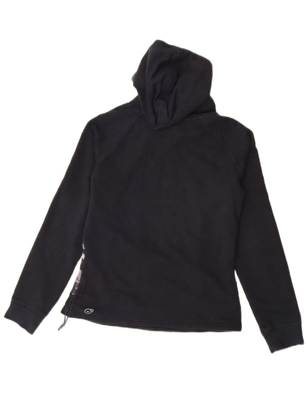 Женский джемпер с капюшоном Puma UK 10, маленький, черный, хлопок с геометрическим рисунком