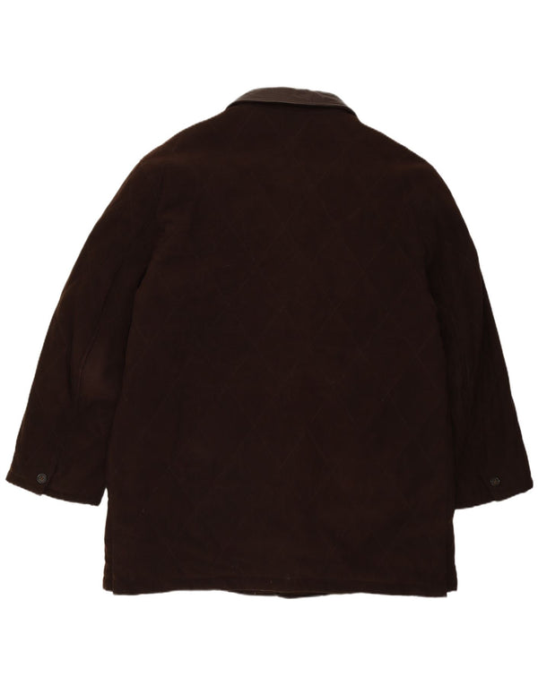 Винтажное мужское пальто IT 54 2XL Коричневое полиэстер