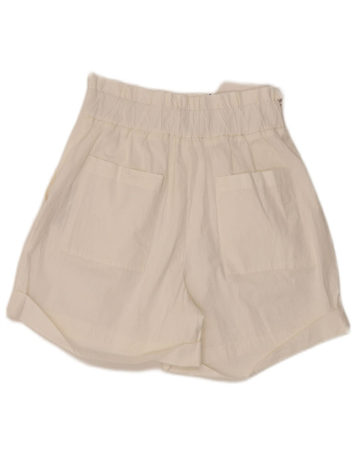 Женские шорты с высокой талией Zara Medium W28, белый хлопок