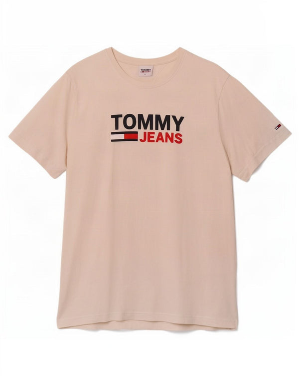 Tommy Hilfiger Mens Graphic T-Shirt Top Medium White Cotton
