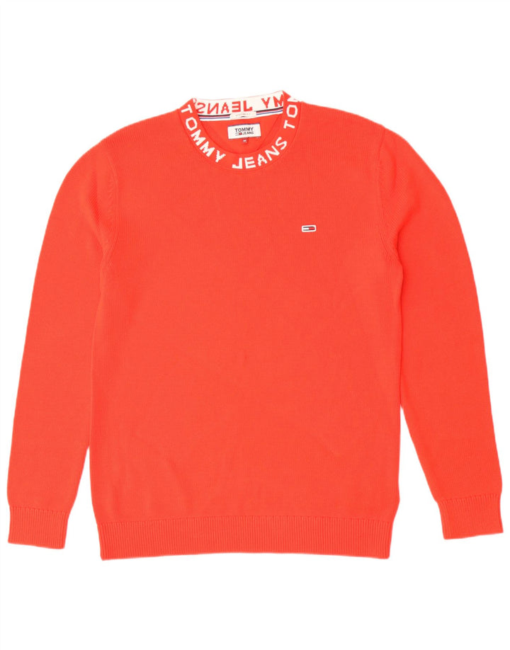 Мужской джемпер с круглым вырезом Tommy Hilfiger с графикой, средний красный