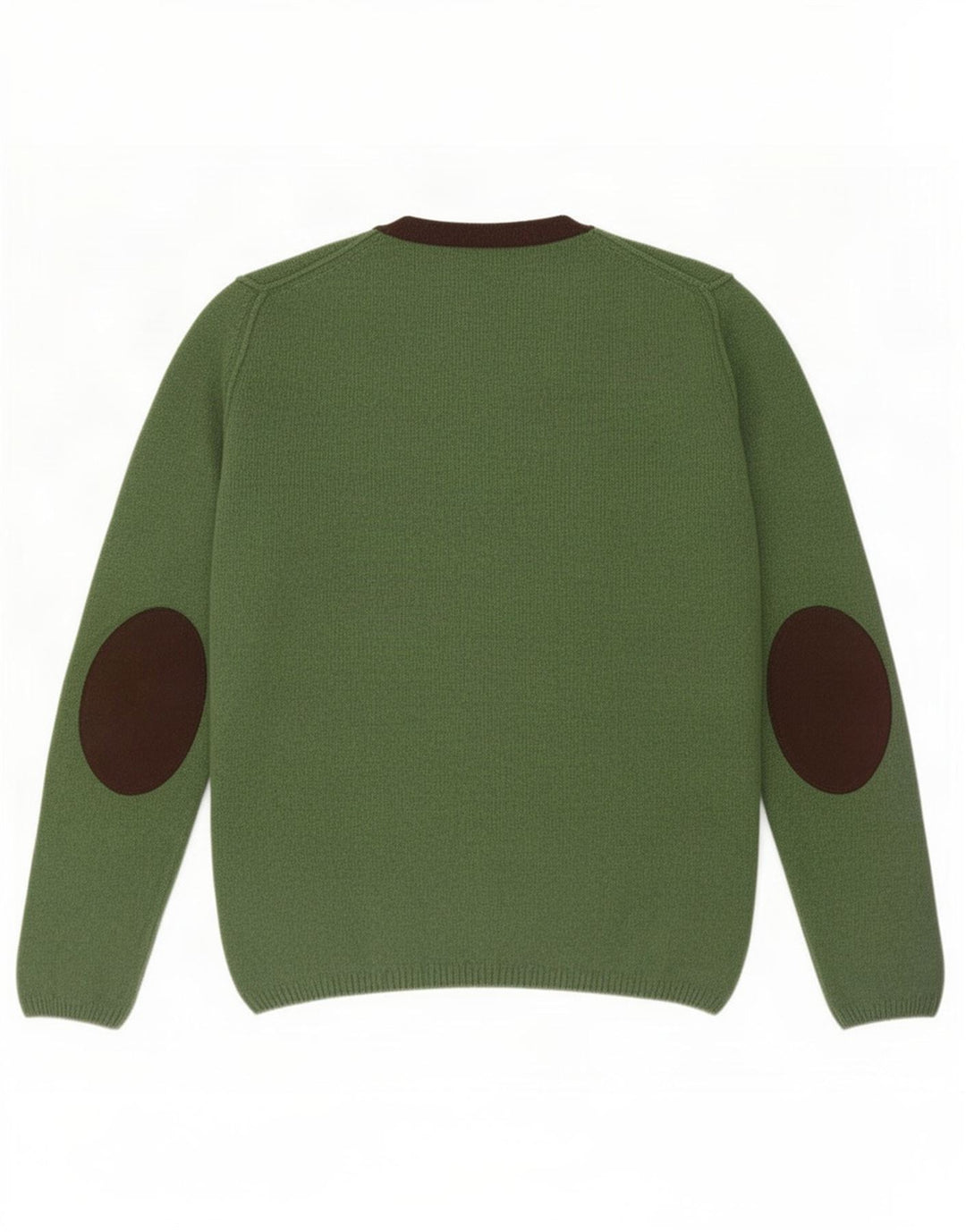 Мужской джемпер с круглым вырезом Fred Perry, большой зеленый шерстяной свитер