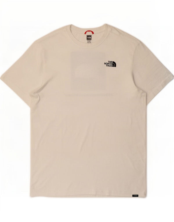 Мужская футболка с рисунком The North Face, хлопковый топ среднего размера, белый