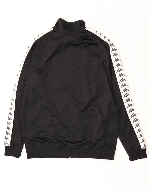 Мужской спортивный костюм Kappa с графическим рисунком, верхняя куртка 2XL, черный полиэстер