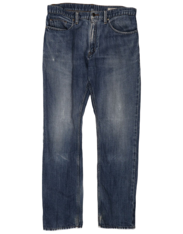 Мужские прямые джинсы Marks & Spencer W32 L31 синие, хлопок