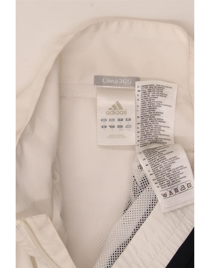 Мужская спортивная куртка ADIDAS Clima 365, большая белая с цветными блоками