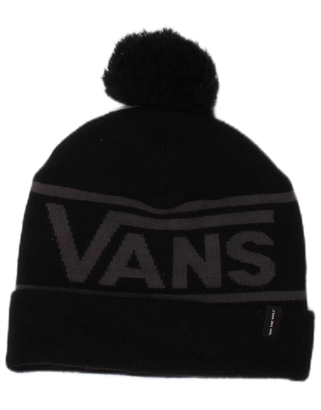 Мужская вязаная шапка-бини Vans, один размер, черная, с цветными блоками, акрил