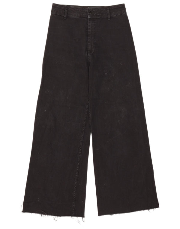 Женские широкие джинсы Zara The Marine EU 38, маленькие W28 L28, черный хлопок