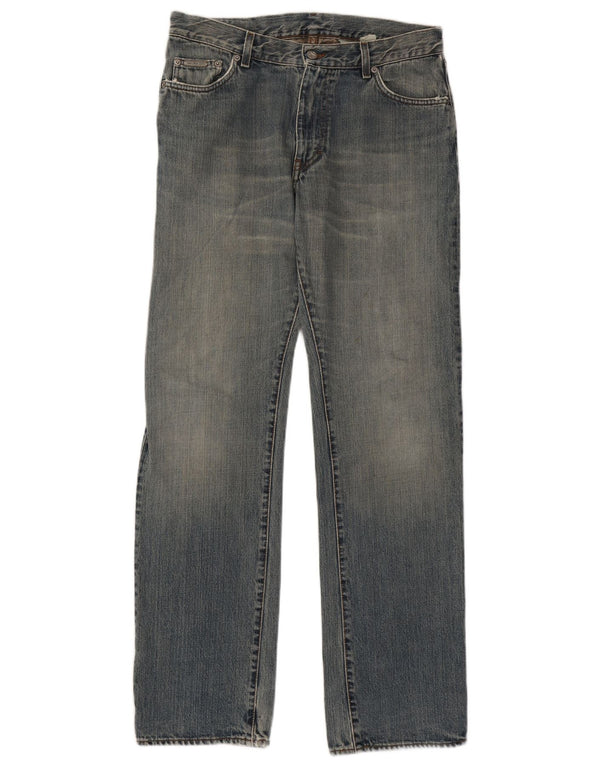 Женские прямые джинсы Calvin Klein W34 L34, синие, хлопок