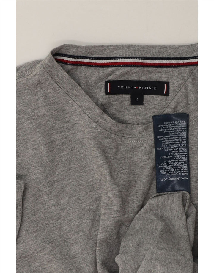 Мужская футболка Tommy Hilfiger из хлопка среднего серого цвета с крапинками