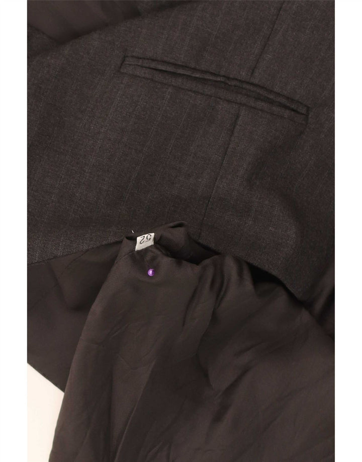 Винтажный мужской жилет IT 52, большой серый в тонкую полоску