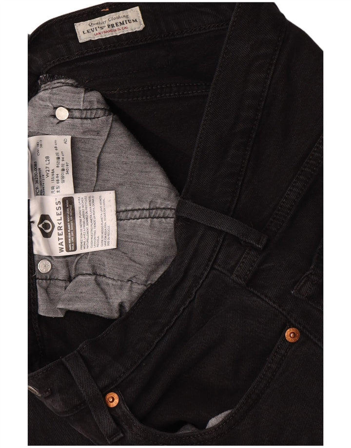 Женские прямые джинсы Levi's 501 W27 L28, черный хлопок
