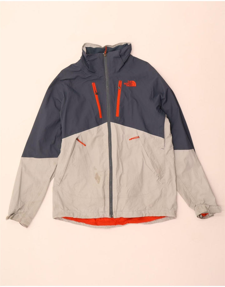 Мужская дождевик The North Face UK 38, средний синий нейлон с цветными блоками