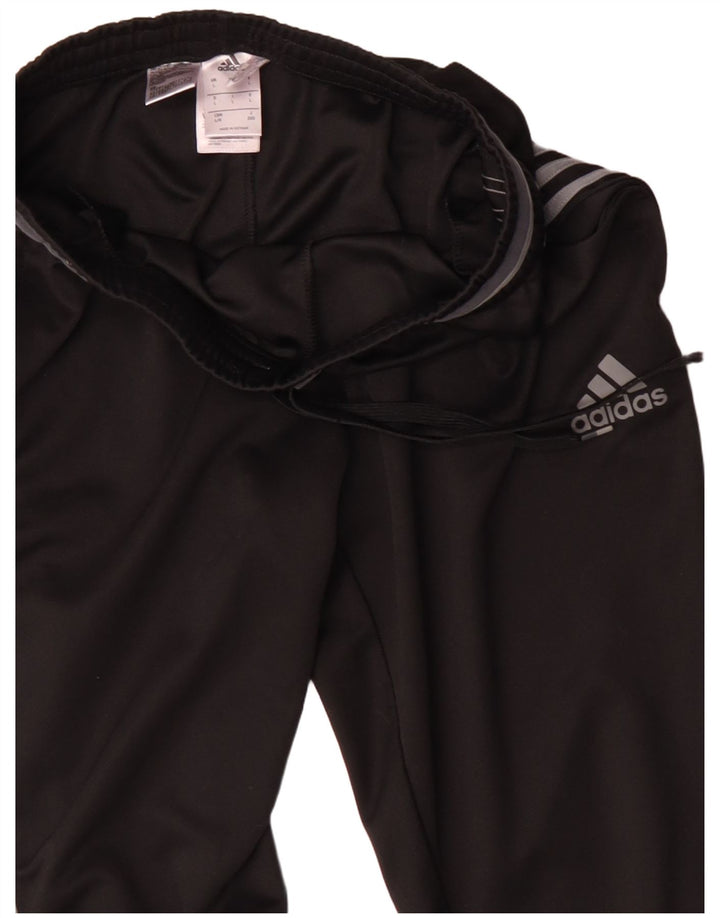 Мужские спортивные брюки Adidas Climalite, большие черные полиэстеровые брюки