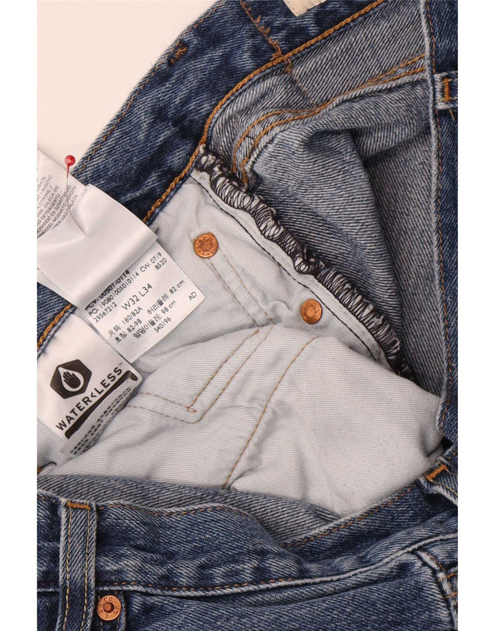 Мужские прямые джинсы Levi's 501 W32 L34 синие, хлопок