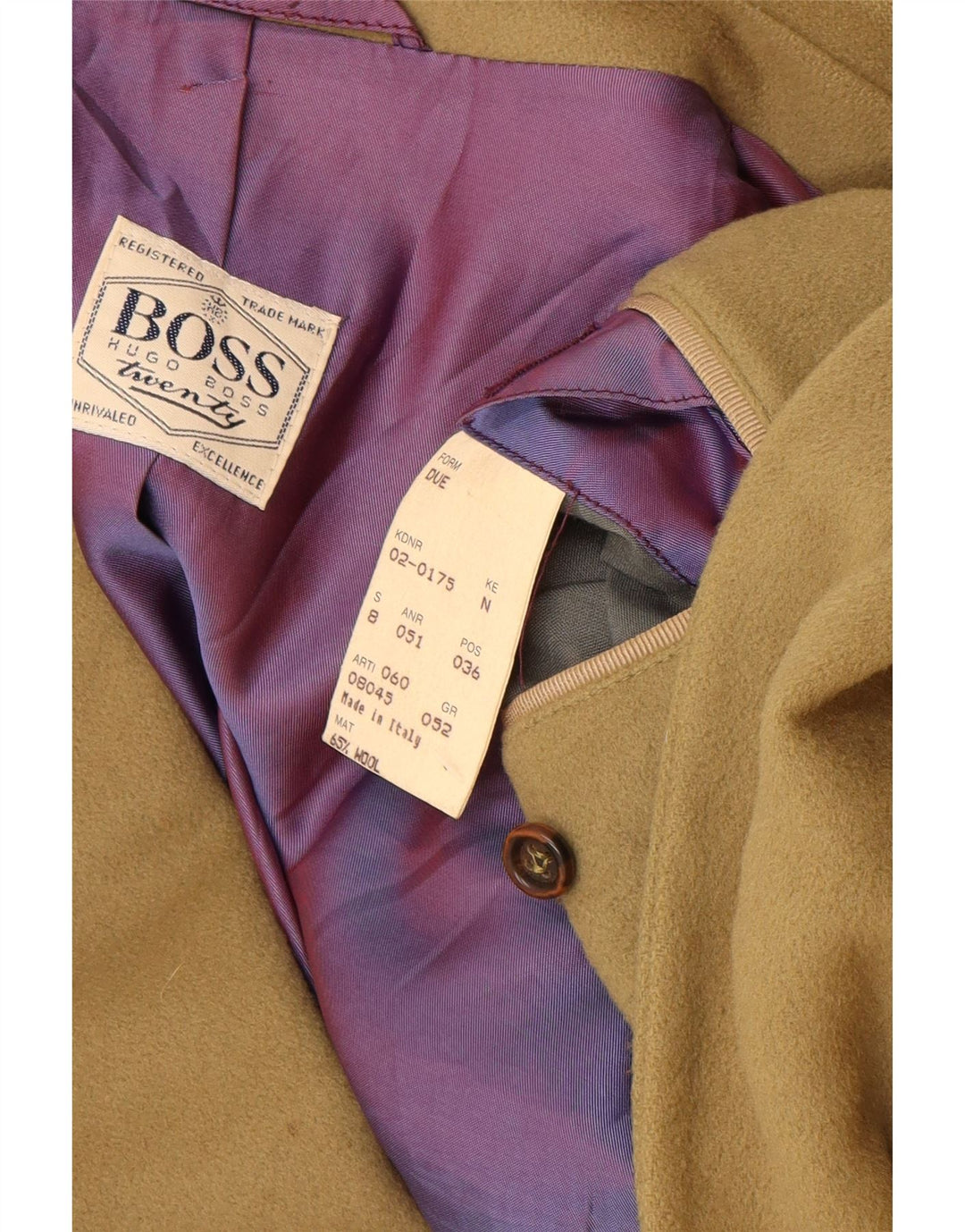 Мужской пиджак на 2 пуговицах HUGO BOSS EU 52 XL, бежевый, шерстяной