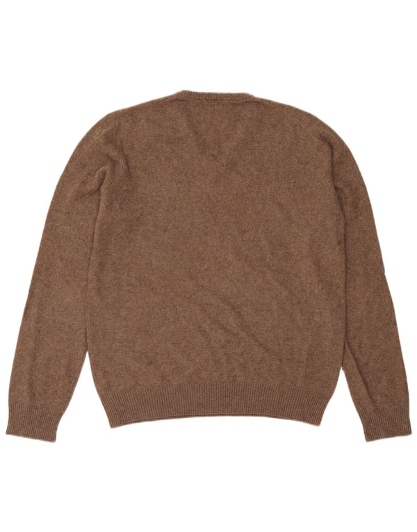 Женский джемпер с v-образным вырезом Sisley UK 18 XL, коричневый