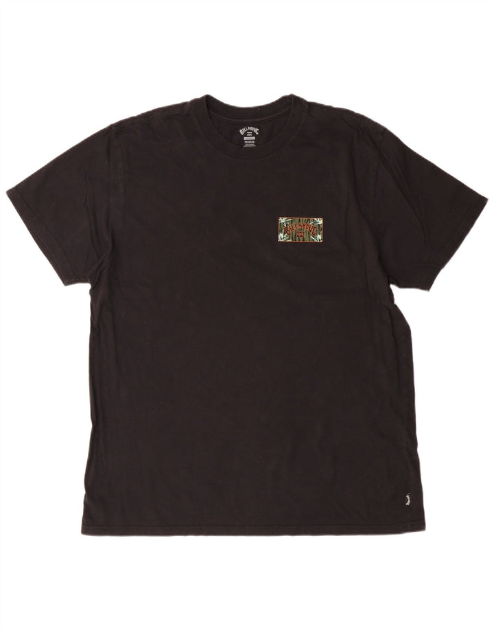 Billabong Мужская футболка с рисунком, большой черный хлопок