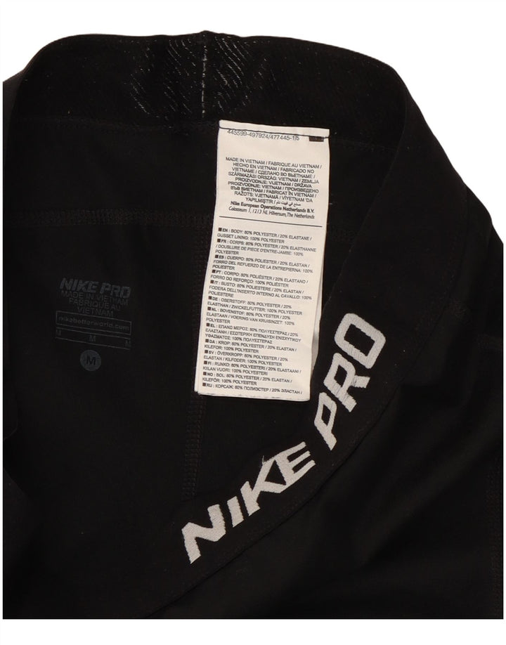 Женские леггинсы-капри с графическим рисунком Nike Dri Fit UK 12, средний черный полиэстер
