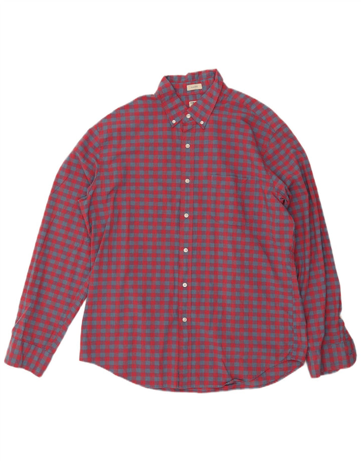 Мужская рубашка классического кроя J. CREW, большая красная хлопковая клетка в мелкую клетку
