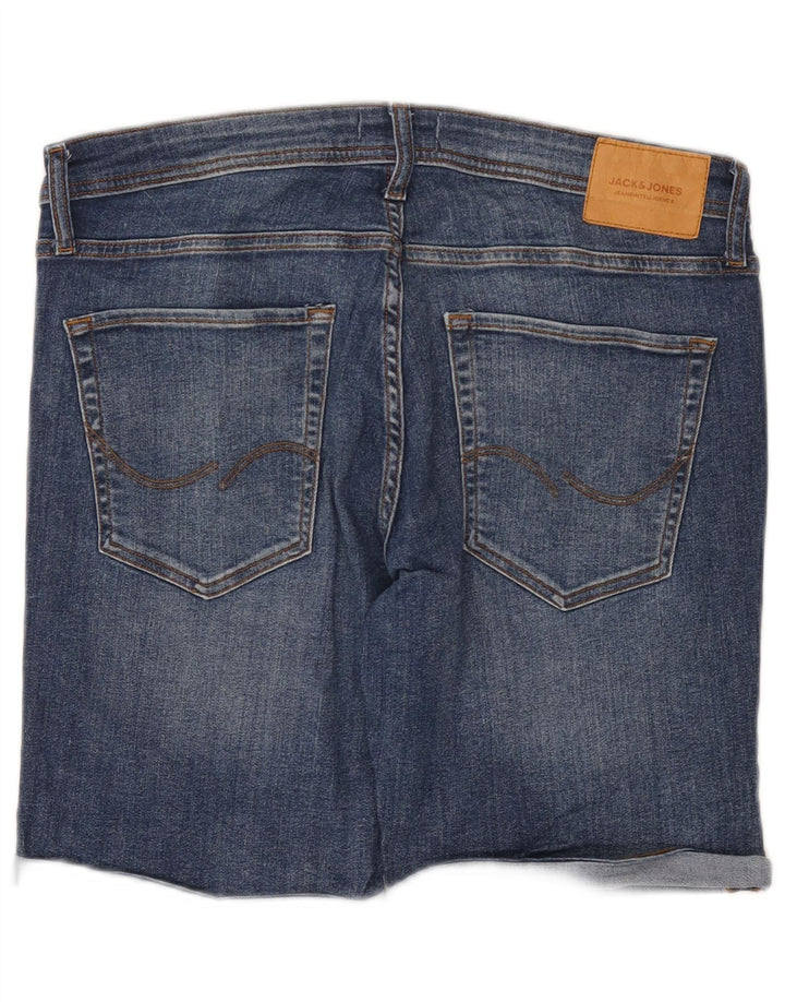 Мужские джинсовые шорты Jack & Jones Regular с потертостями, большие размеры W36, синие, хлопок