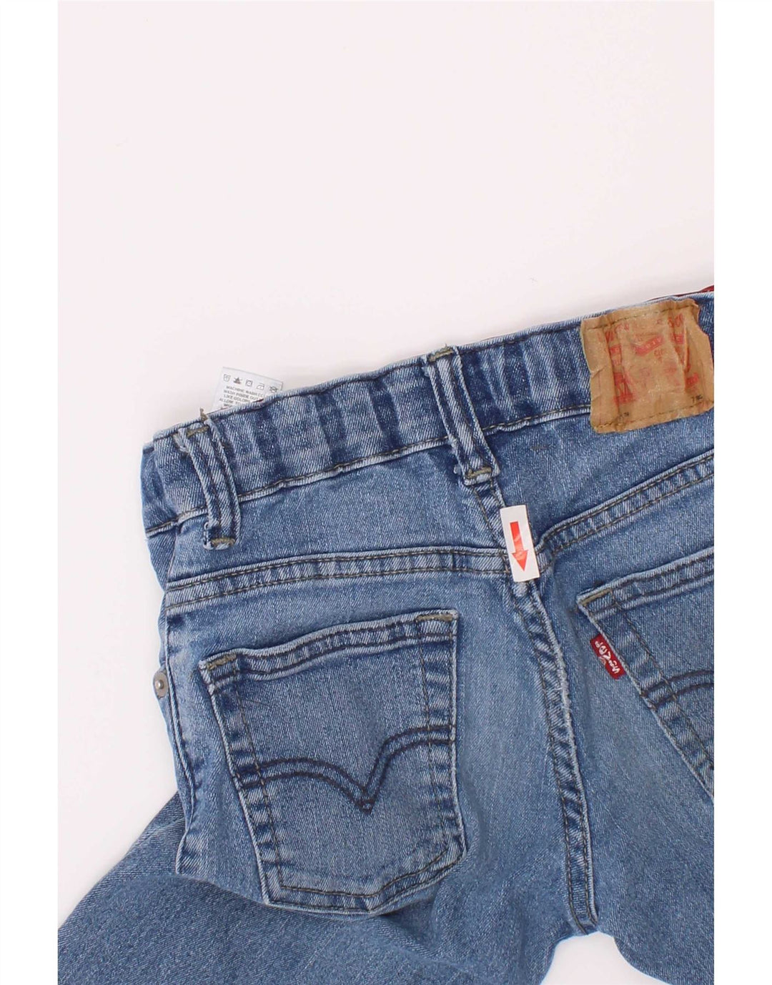 Levi's Прямые джинсы с потертостями для мальчиков 6–7 лет W22 L21, синий хлопок