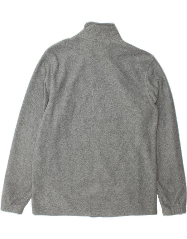 STARTER Mens Fleece Jacket UK 38/40 Medium Grey Polyester
