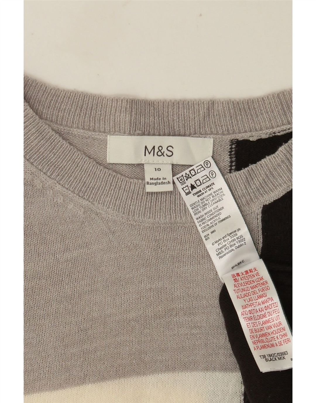 Женский джемпер с вырезом «лодочка» Marks & Spencer, Великобритания, 10, маленький, серый