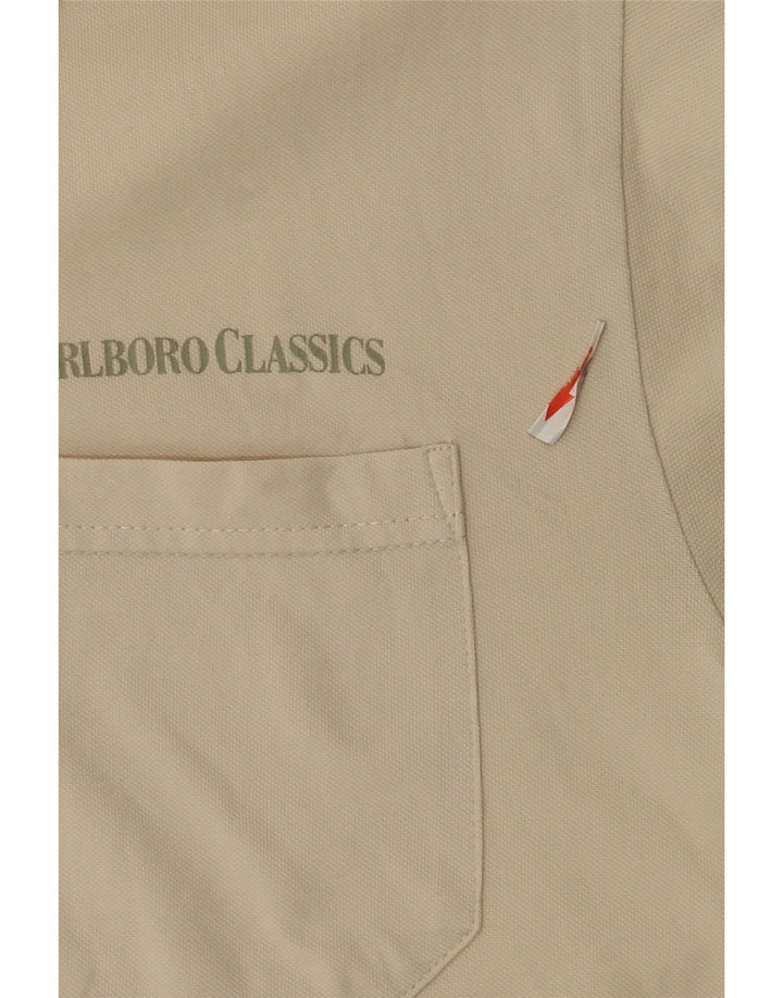 Мужская рубашка поло Marlboro Classics, средний цвет, белый хлопок