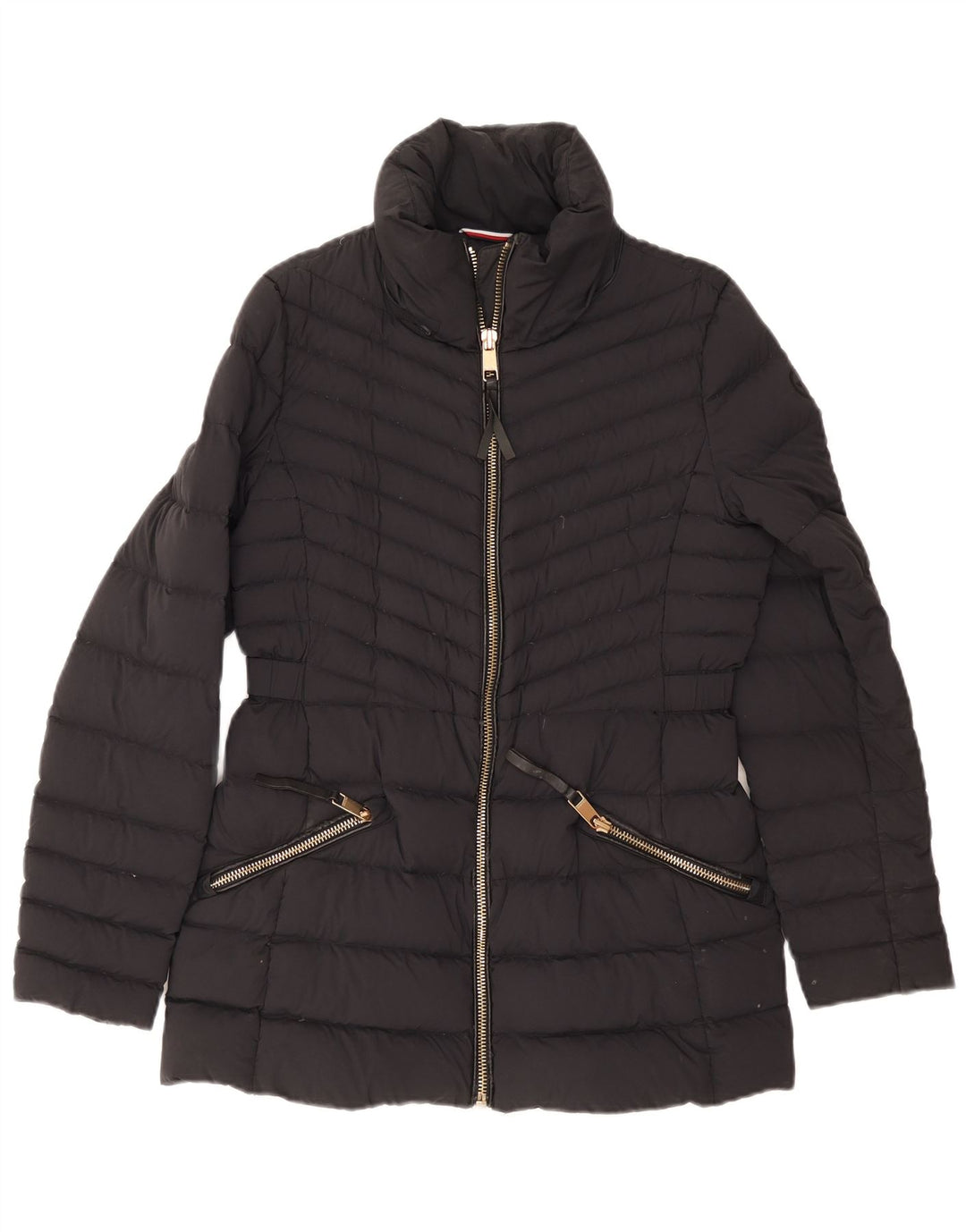 Женская стеганая куртка Tommy Hilfiger UK 12, средний темно-синий, полиамид
