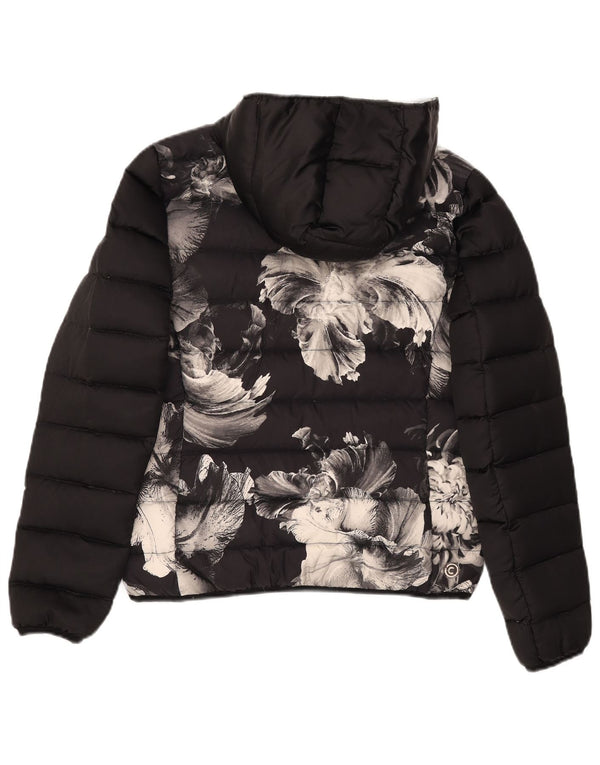 Colmar Женская стеганая куртка с капюшоном и графическим рисунком IT 44 Medium Black Floral