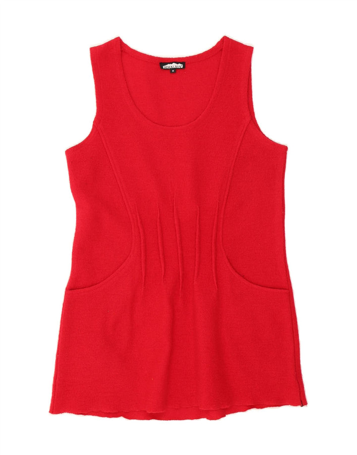 HIMALAYA Womens Sleeveless Sheath Dress UK 14 Medium Red Vintage Himalaya and Second-Hand Himalaya from Messina Hembry 
