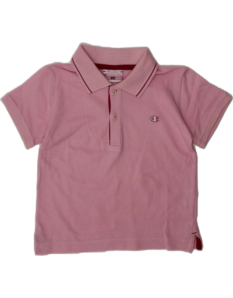 CHAMPION Baby Girls Polo Shirt 12-18 Months Large Pink Cotton Vintage Champion and Second-Hand Champion from Messina Hembry 