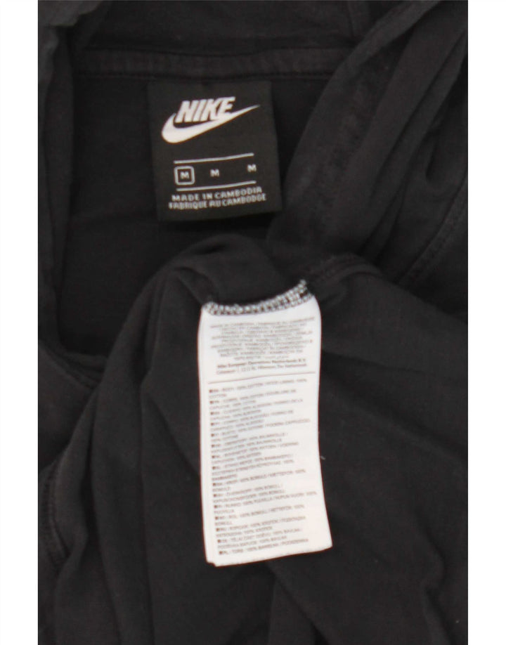 Мужской топ с капюшоном Nike с длинным рукавом, средний черный, хлопок